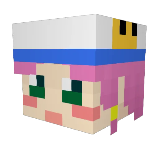 0haku0 Minecraft avatar head, 3D render