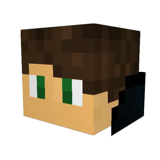 0harv0 Minecraft avatar head, 3D render