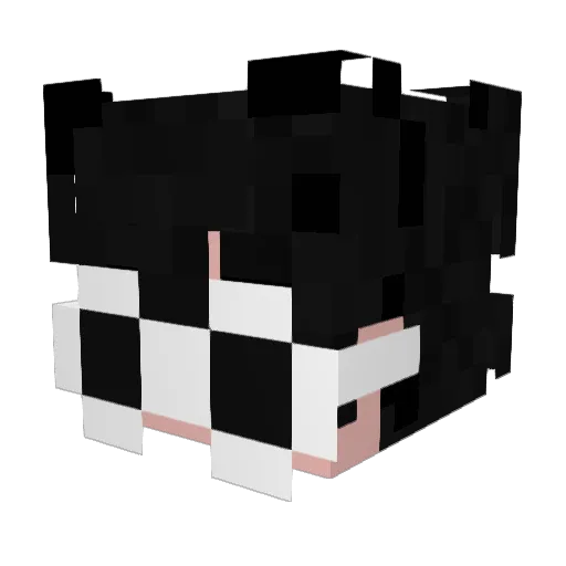 0heart Minecraft avatar head, 3D render
