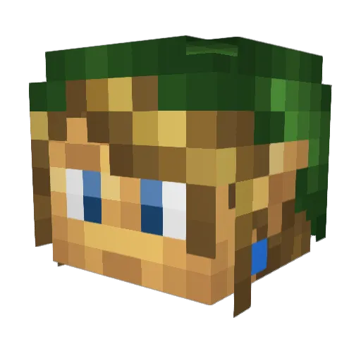 0hsen Minecraft avatar head, 3D render