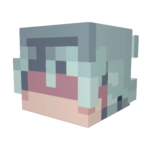 0hsteller Minecraft avatar head, 3D render