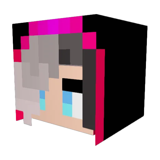 0ilu Minecraft avatar head, 3D render