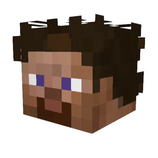 0jmh Minecraft avatar head, 3D render