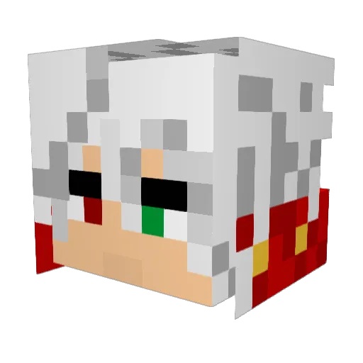 0kammunist Minecraft avatar head, 3D render