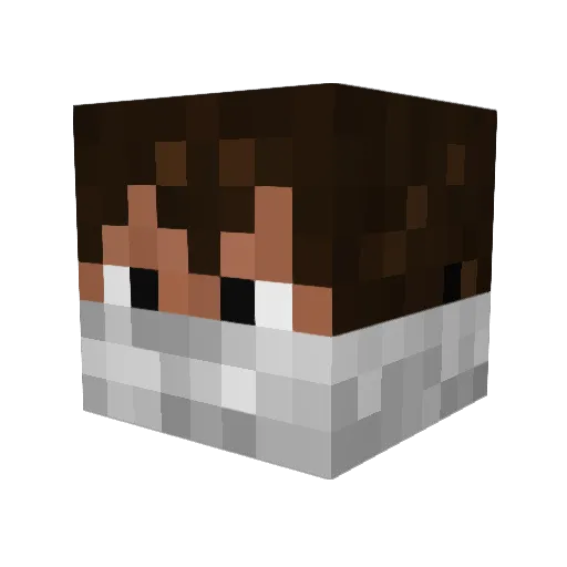 0kazi Minecraft avatar head, 3D render