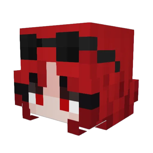 0kiyuu Minecraft avatar head, 3D render