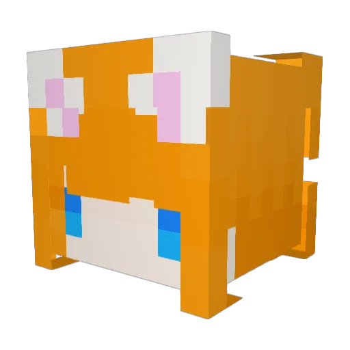 0ktn Minecraft avatar head, 3D render