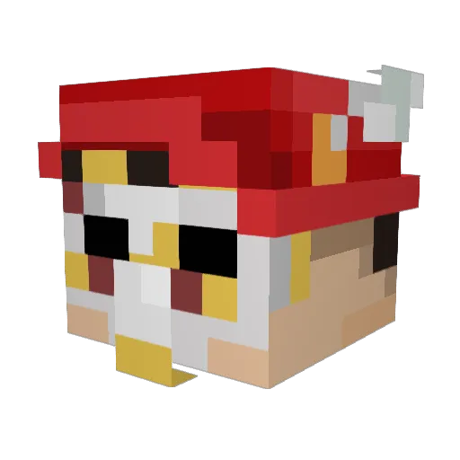 0l_Shaq Minecraft avatar head, 3D render