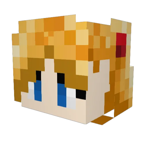 0legator Minecraft avatar head, 3D render