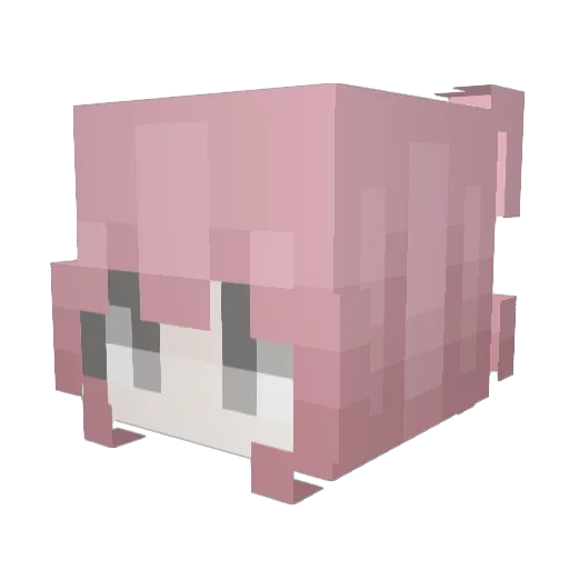 0lena Minecraft avatar head, 3D render