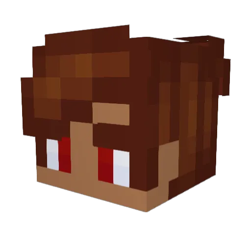 0lezan Minecraft avatar head, 3D render