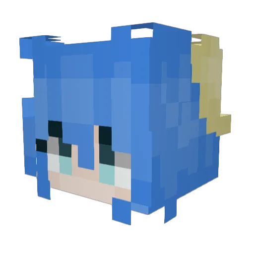 0lineczk Minecraft avatar head, 3D render