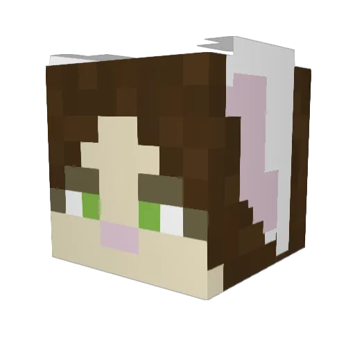 0lipop Minecraft avatar head, 3D render