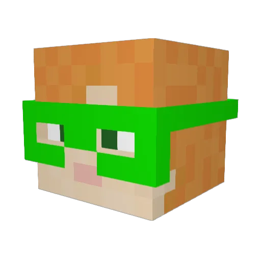 0llietheG Minecraft avatar head, 3D render