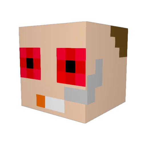 0llixo Minecraft avatar head, 3D render