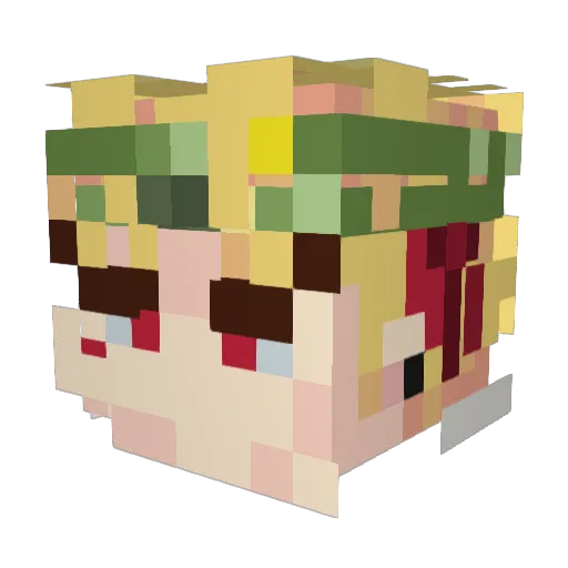0lmo_ Minecraft avatar head, 3D render