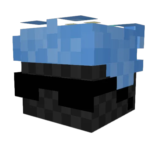 0lpx Minecraft avatar head, 3D render