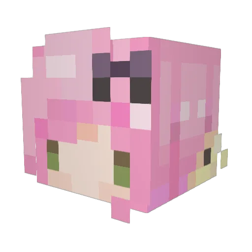 0m3_ Minecraft avatar head, 3D render