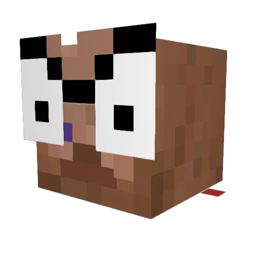0mZeJJ Minecraft avatar head, 3D render