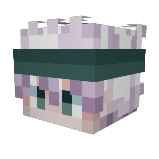 0majki Minecraft avatar head, 3D render