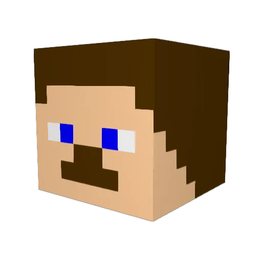 0math12345 Minecraft avatar head, 3D render