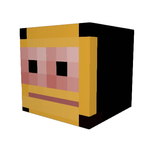 0mb0 Minecraft avatar head, 3D render