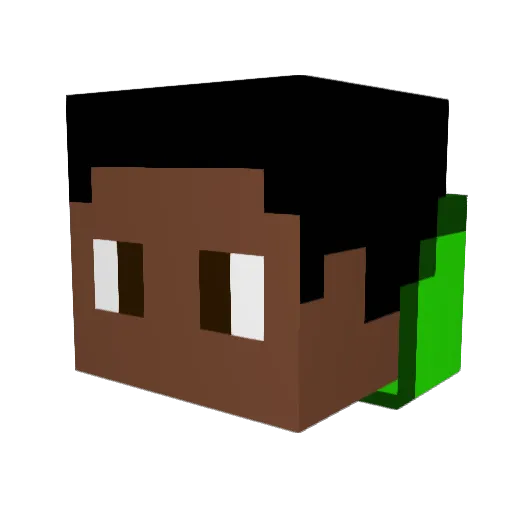 0menLegend Minecraft avatar head, 3D render