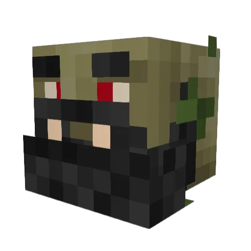 0mercie Minecraft avatar head, 3D render