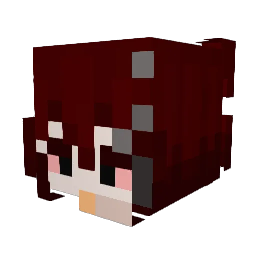 0milia Minecraft avatar head, 3D render