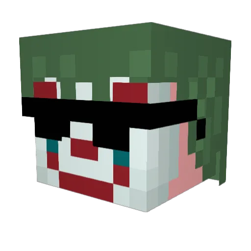 0miss_ Minecraft avatar head, 3D render