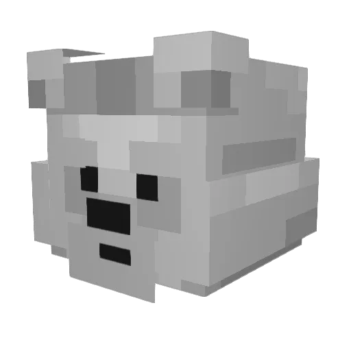 0mkc Minecraft avatar head, 3D render