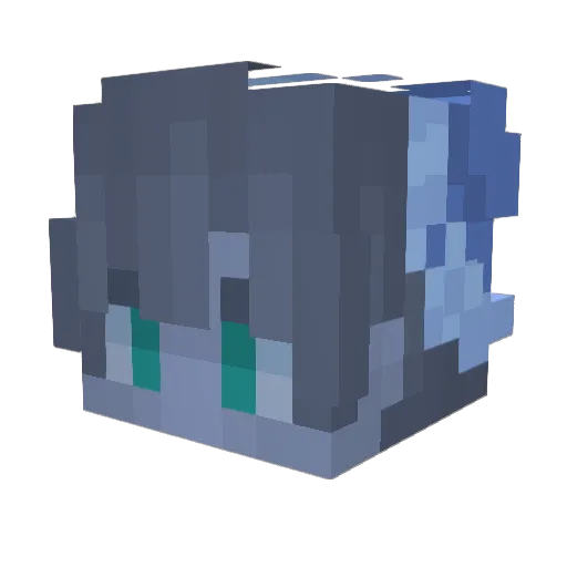 0mny Minecraft avatar head, 3D render