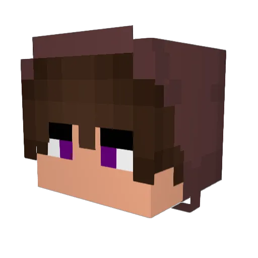 0mv Minecraft avatar head, 3D render
