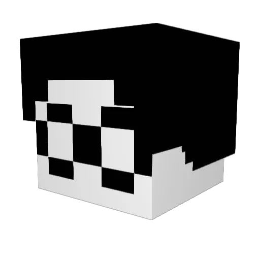 0n1su Minecraft avatar head, 3D render