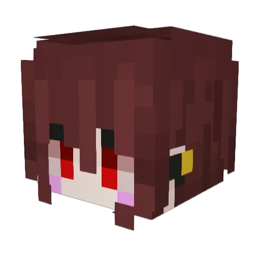 0n2t Minecraft avatar head, 3D render