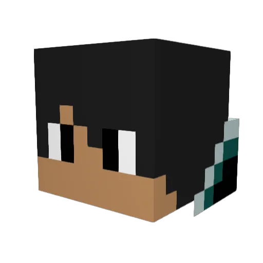 0nEg0 Minecraft avatar head, 3D render