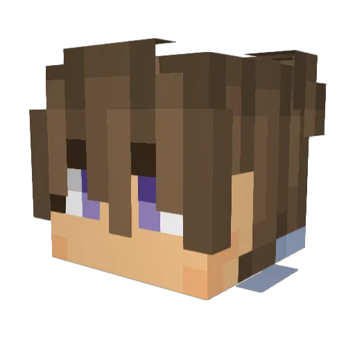 0neLeft Minecraft avatar head, 3D render