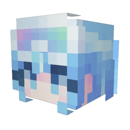 0neRay Minecraft avatar head, 3D render