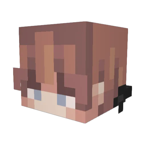 0ne_Piece Minecraft avatar head, 3D render