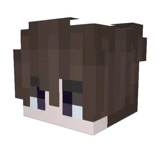 0nerf Minecraft avatar head, 3D render