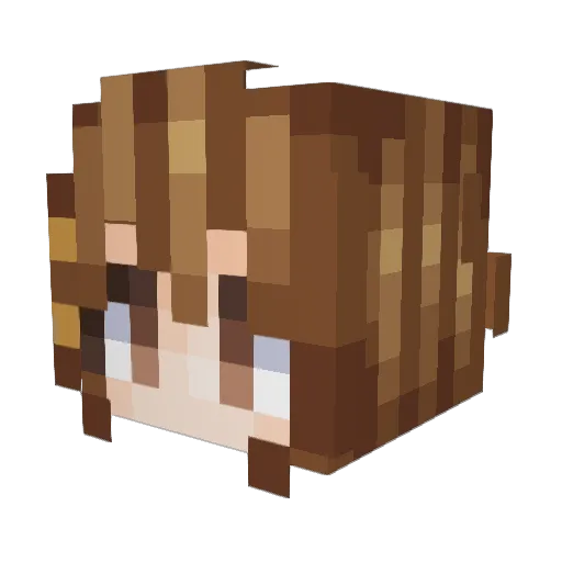0njo Minecraft avatar head, 3D render