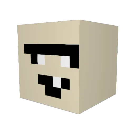 0nza01 Minecraft avatar head, 3D render