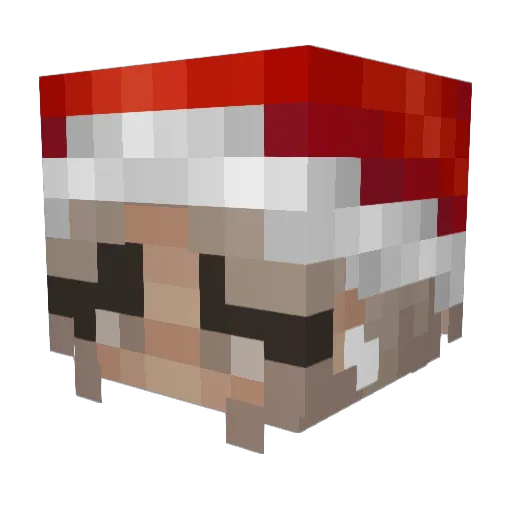 0ol0ng Minecraft avatar head, 3D render