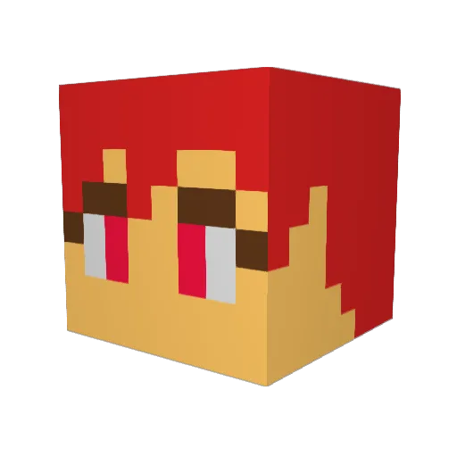 0onisan Minecraft avatar head, 3D render
