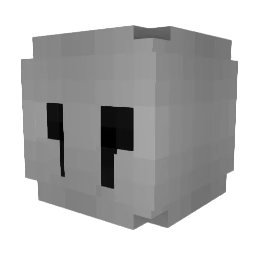 0ons Minecraft avatar head, 3D render
