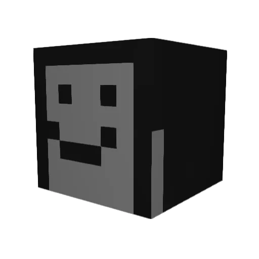 0ood Minecraft avatar head, 3D render