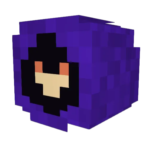 0p0ssum Minecraft avatar head, 3D render