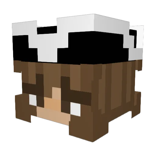 0paula Minecraft avatar head, 3D render