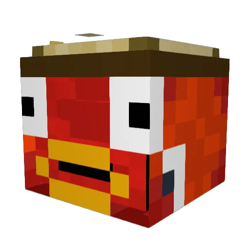 0penBar Minecraft avatar head, 3D render
