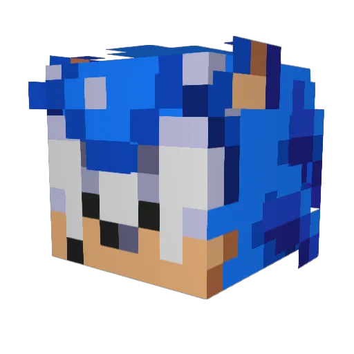 0pkl Minecraft avatar head, 3D render